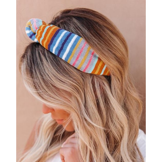 Summer Sizzle Striped French Terry Headband