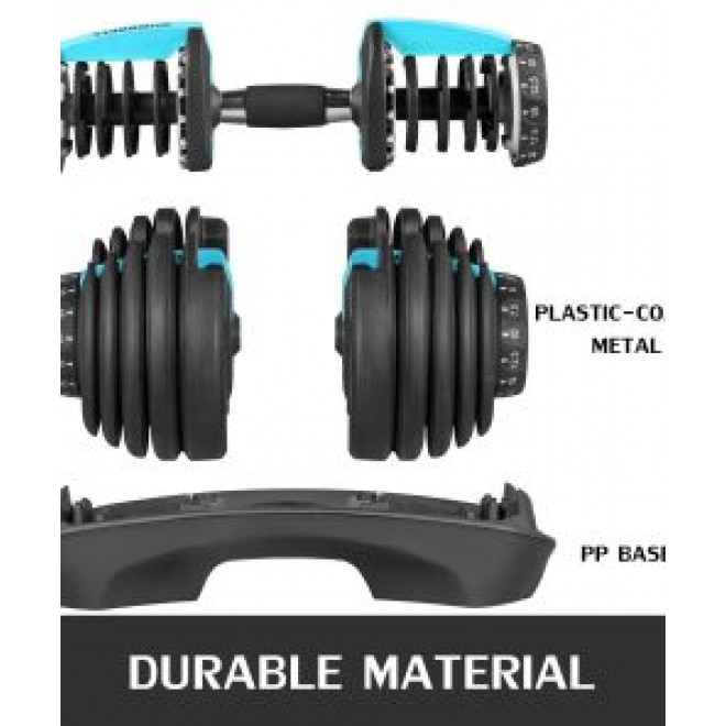 Adjustable Dumbbell Weight Select 552 Fitness Workout Gym Dumbbells Single Syncs 