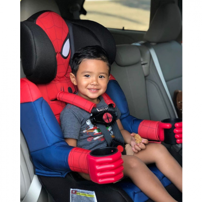 KidsEmbrace 2-in-1 Harness Booster Car Seat, Marvel Spider-Man, Black