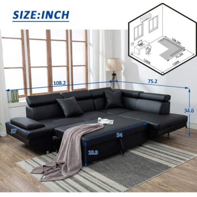 Black Sofa Sectional Sofa Bed futon